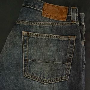 Eddie Bauer men’s bootcut jeans w33 x l32 slightly distressed style see pics.